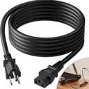 Power Cord Replacement for Treadmills and Computers, Extra Long 8 Feet Cord Compatible with Peloton Tread and Superfit Treadmill, 14 AWG Heavy Duty AC Power Supply Cable, Universal 3 Prong