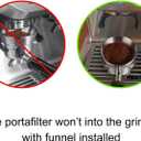 54mm Espresso Dosing Funnel, MATOW Stainless Steel Coffee Dosing Ring Compatible with Breville 54mm Portafilter