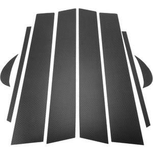 8 Pcs Front Rear Left Right Car Door Pillar Window Trim for Toyota Camry 2018-2023 Plastic Carbon Fiber