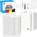 Waste Ink Pad Replacement for EPSON Ecotank ET-2800 ET-2803 ET-2720 ET-2711 ET-4700 L3110 L3210 L3150 L3250 etc. Printers, Maintenance Box with Extra Sponge Absorbant