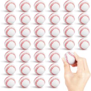 Hooqict Baseball Stress Ball 25 Pack Mini Baseballs Small Foam Sports Ball Stress Relief Squeeze Toy for Kids Sports Birthday Party Supplies Classroom Goodie Bag Stuffers