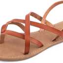 Women's Gladiator Flat Sandals Fisherman Strappy Sandals Ankle Strap Sandals, Size 9