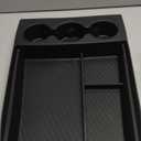 Lower Center Console Organizer Compatible with Rivian R1T R1S 2024 2023 2022, Floor Console Storage Tray Insert with Cup Holder Interior Accessories