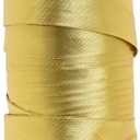 Mandala Crafts 55 Yards 1 Inch Metallic Gold Double Fold Bias Tape for Sewing - Bias Binding Tape for Quilting Binding, Hemming, Seam, and Fabric Piping