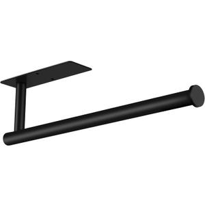 Under Cabinet Paper Towel Holder - Matte Black No Drill Adhesive, Rust-Resistant Stainless Steel for Kitchen & RV