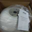 KRAUS Viva Round White Porcelain Ceramic Vessel Bathroom Sink, 16 1/2 in. D x 4 3/8 in. H, KCV-203GWH