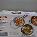 OXO Mira Tri-ply Stainless Steel, 10 Piece Cookware Pots and Pans Set, Skillets, Saute, Saucepans, Lids,Incl Ceramic Nonstick Frying Pan,Induction,Multi Clad,Metal Utensil Safe,Dishwasher & Oven Safe