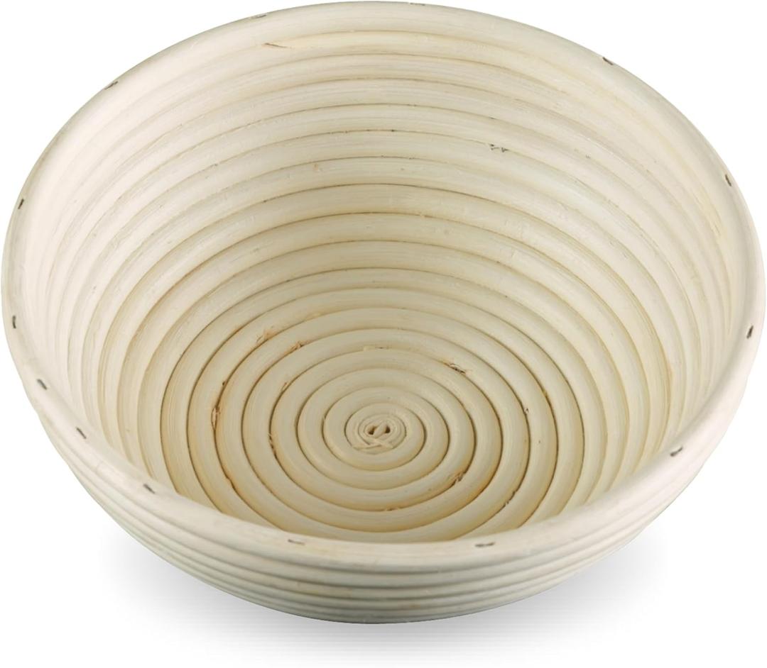 Frieling Banneton Bread Proofing Basket - 8-Inch, Beige, Round - Sourdough Proofing Basket & Bread Bowls for Rising & Baking