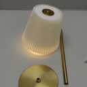 1 Pack Cordless Table Lamps Rechargeable, 2 Adjustable Height Flaxen Fabric Pleated Lamp, 5200mAh Battery Operated, 3 Colors Smooth Dimming, Portable LED Table Lamp for Dining, Bedroom, Outdoor (13.8 inches)