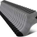 COOVAN 10 Pairs Mens Cushion Ankle Socks Men 10 Pack Low Cut Comfort Breathable Casual Socks (Large-X-Large)