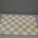 Checkered Dish Drying Mat for Kitchen Counter, Coffee Bar Station Accessories, Retro Cute Aesthetic Modern Absorbent Drainer Mat Kitchen Drying Mat Easy Clean, Beige 16" x 24"