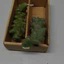 Creative Co-Op Unscented Tree Shaped Taper Candles, Evergreen, Boxed Set Of 2 (5")