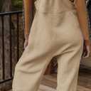 Ebifin Women's Fleece Warm Overalls Winter Loose Casual Jumpsuits with Pockets (X-Large, Khaki)