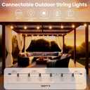 RTTY 300 FT Outdoor String Lights Patio Light for Outside, Waterproof G40 Shatterproof LED Bulbs, Dimmable Hanging Connectable Globe Lighting for Bistro, Backyard, Cafe, Porch, Balcony, Market, 2700K