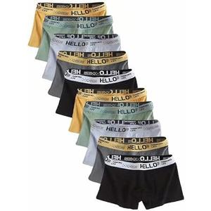 LuxeCore Men's Breathable Boxer Briefs 10-Pack - Airflow Anti-Friction, Moisture Wicking Quick-Dry Underwear Multipack M