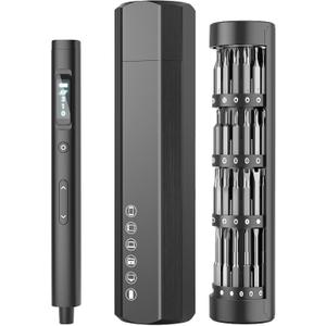 Mini Electric Screwdriver Sets,Sowkos Gifts for men,Screwdriver set with 60 Precision Bits,4 Torque Settings,Repair Tool Kit for Electronics Phone Camera Laptop Watch (Black)