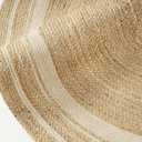 GRUHUM 9' ft Round Jute Cotton Area Rug - Natural Fiber Handmade Boho Farmhouse Jute Area Rug Soft Braided Rustic Vintage Reversible Indoor Outdoor Kitchen Bedroom Living Room Hallways 9ft Circle