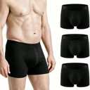 Leak Proof Incontinence Underwear for Men - 5-Layer Reusable Boxer Briefs, Men's Absorbent Bladder Control Protective Shorts, 3 Pack, 4XL