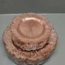 U-QE 60PCS Pink Plates for Party - Pink Valentines Plates Disposable Heavy Duty - Clear Pink Plastic Plates for Valentine's Day Including 30 Plastic Dinner Plates 10" & 30 Plastic Dessert Plates 7"