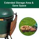 Side Shelves Big Green Egg Accessories, Composite 2 Slat Egg Mates for Medium Big Green Egg with Folding Side Shelves Replacement Parts Grill & Smoker Accessories