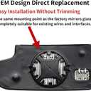 Passenger Side Mirror Replacement for 2014-2017 Chevrolet Silverado 1500 GMC Sierra 1500 & 2015-2017 Chevy Silverado 2500 3500 GMC Sierra 2500 3500, Right Lower Tow Towing Mirror Glass Heated