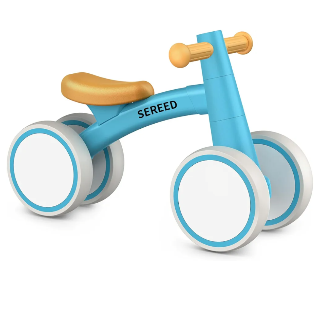 SEREED Baby Balance Bike for 1 Year Old Boys Girls 12-24 Month Toddler Balance Bike, 4 Wheels Toddler First Bike, First Birthday Gifts