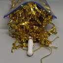 16PCS Cheerleading Pom Poms Metallic Foil Plastic Pom Poms with Baton Handle for Game Sports Squads Dancing Party Football Basketball Club Spirit Sports Stage Performance Celebration (Gold)