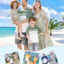 PATPAT Family Matching Summer Outfits, Mommy and Me Matching Shirts Dresses Paisley Print Matching Dresses for Family (6-9 Months, Green Paisley Floral)