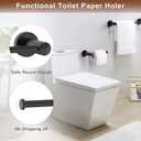 FILTA Bathroom Hardware Set, Matte Black Towel Rack Set Towel Bar Set for Bathroom, 3 Pieces Bathroom Towel Holder Set, Bath Hardware Set with 16 Inch Towel Bar.