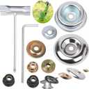 10PCS Brush Cutter Blade Adapter kit, Trimmer Attachments for String Trimmers Brush Cutter, with Universal Adapter Kit, Premium Stainless Steel Trimmer Head Compatible with Cutter, Weed Eater