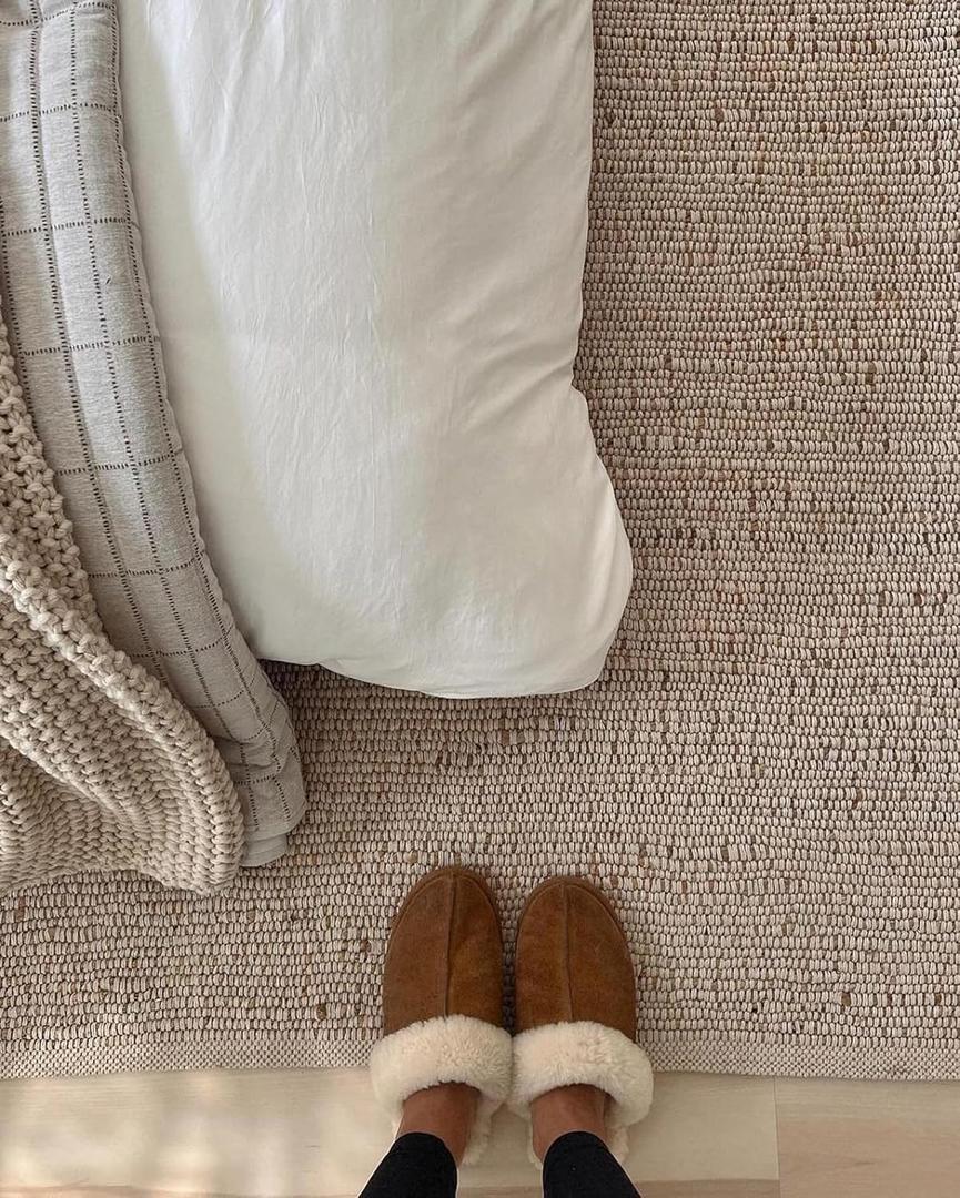 FRELISH DECOR Handwoven Jute Blend Cotton Area Rug - Contemporary Farmhouse Decor- Vintage Rustic Nautical Rugs for Bedroom - Living Room - Kitchen - Classy Home Decor (8'x10')