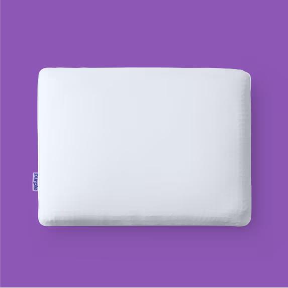 Purple DreamLayer Pillow - Standard Size - Cooling Memory Foam Alternative Neck Pillow, Soft Contour-Hugging GelFlex Grid and MicroAir Foam, Adjustable Loft, Pressure-Relieving Support