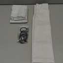 WdFour 24x18 Inch Pinch Pleated Blackout Cafe Curtains - Pack of 2, 100% Light Blocking Back Tab Drapes for Half Windows, Kitchen & Bathroom Short Curtains(Greyish White