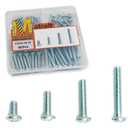 60 Pcs 4 Sizes #8-32 Machine Screws Knob Screws Cabinet Electricians Screws, Carbon Steel Zinc-Plated Phillips Pan Head Machine Screws Assortment Kit