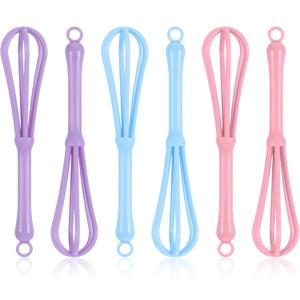 6pcs Hair Color Whisk,Hair Dye Whisk, Whisks for Hairs Color, Used in Hairs Salons, Barber Shops,Dye Cream Whisks, Used for Mixing, Beating, Stirring, 3 Colors