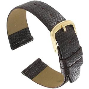 Hadley Roma MS706 18mm Mens Regular Brown Lizard Grain Watch Band