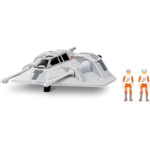 Star Wars Micro Galaxy Squadron Luke Skywalkers Snowspeeder (Armada Edition) - 5-Inch Vehicle with Two 1-Inch Micro Figure Accessories