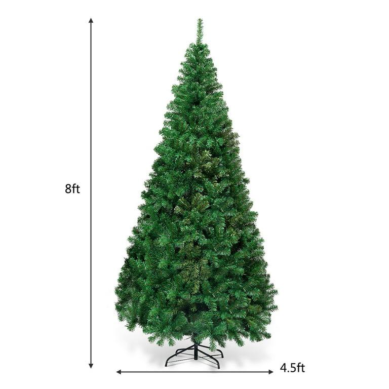 8Ft Artificial PVC Christmas Tree Stand Indoor Outdoor Green