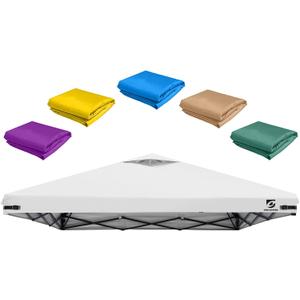 10x10 Pop Up Canopy Replacement Top Cover with Air Vent for Straight Leg Canopy Tent, Waterproof for Outdoor Garden Patio Camping Sun Shade (Grayish White)