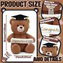 Graduation Teddy Bear 2026 11.2 Inch Graduation Gifts with Gift Card Slot Cute Congrats Stuffed Animal with Cap Embroidery Congrats Class of 2026 for Graduates Party Favor