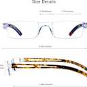 VisionGlobal 8 Pairs Reading Glasses, Blue Light Blocking Glasses, Computer Reading Glasses for Women and Men, Fashion Square Eyewear Frame (4clear+4tortoise,+1.50 Magnification)