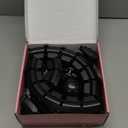 Fit Hoop Weighted Hula Pilates Circles, 32 Detachable Parts & 65-Inch Plus-Size Fit, Weight Loss Fitness Gear, Quiet Home Workout Tool (BLACK)