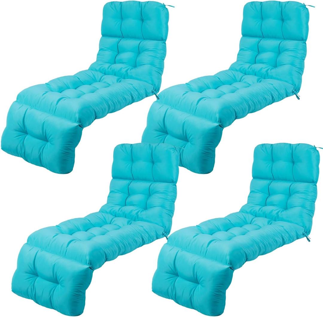 Indoor/Outdoor Chaise Lounge Tufted Bench Cushions, 72"x22" Outdoor Bench Cushion for Wicker Loveseat Porch Swing Patio Chair Furniture Replacement(Mint Green,4 Pcs) 