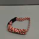 Malier Cute Adjustable Christmas Collar with Bowtie, Classic Stripe for Girl & Boy Dogs, Cats (Red Stripe, Small)