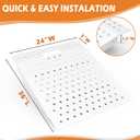 1 Pack Metal 36" L x 24" W Shed Ramp for Riding Mower & Equipment | White