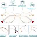 Round NearSighted Distance Glasses Women Men,Nearsighted Far Vision Driving Eyeglasses,Retro Myopia Wire Frame (Gold)