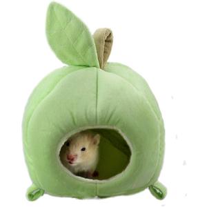 ANIAC Pet Winter Hanging Fruit House Hammock Warm Bed Nest Accessories for Hamster Guinea Pig Hedgehog Chinchilla and Small Animals (Green)