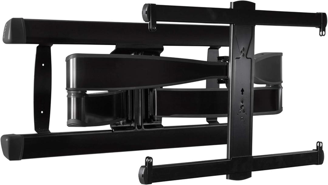 SANUS Full Motion TV Wall Mount for 42 to 90 TVs up to 125lbs  Extend, Swivel, Tilting TV Mount - Easy 3 Step DIY Install w/ Included Hardware - Black Finish