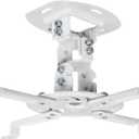 VIVO Universal Adjustable Ceiling Projector Mount for Regular and Mini Projectors with Extending Arms, White, MOUNT-VP01W