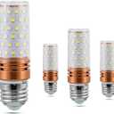 16W E27 LED Corn Light Bulbs (4 Pack)- 80 LEDs 2835 SMD 1300LM Daylight White 6000K Decorative Bulb 130 Watt Equivalent for Home Lighting, Non-Dimmable, AC 120V